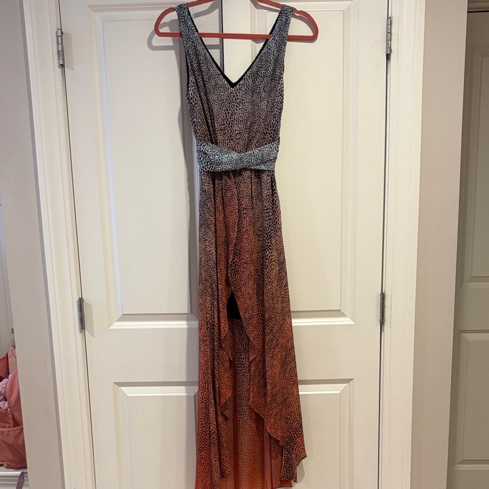 Guess Pink and Blue High Low Dress